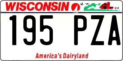 WI license plate 195PZA