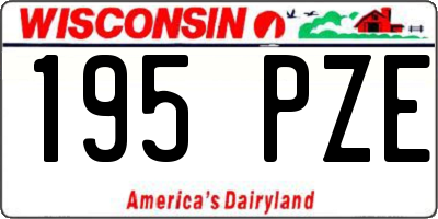 WI license plate 195PZE