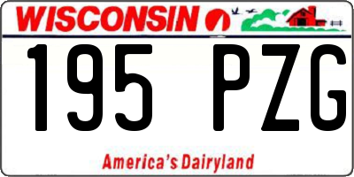 WI license plate 195PZG