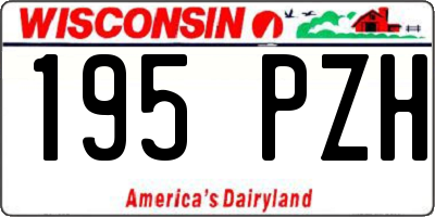 WI license plate 195PZH