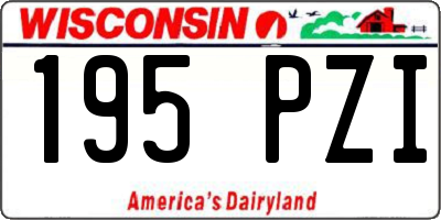WI license plate 195PZI