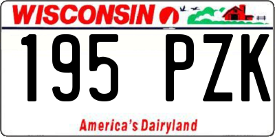 WI license plate 195PZK