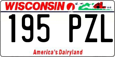 WI license plate 195PZL