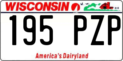 WI license plate 195PZP