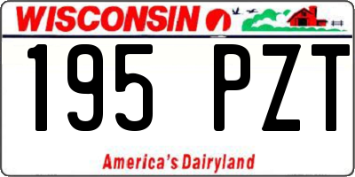 WI license plate 195PZT