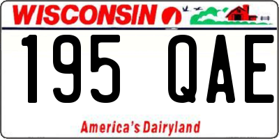 WI license plate 195QAE