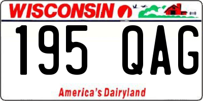 WI license plate 195QAG