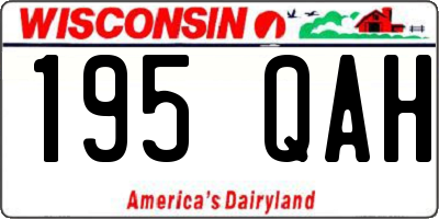 WI license plate 195QAH