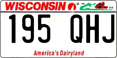 WI license plate 195QHJ