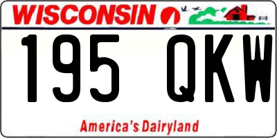 WI license plate 195QKW
