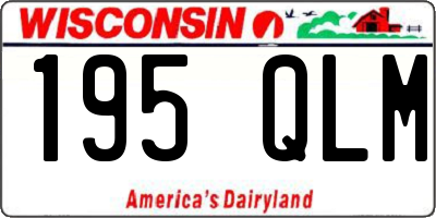WI license plate 195QLM