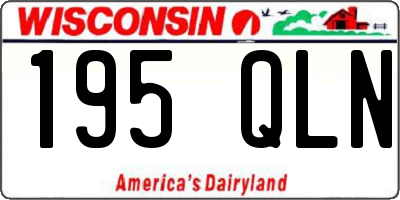 WI license plate 195QLN