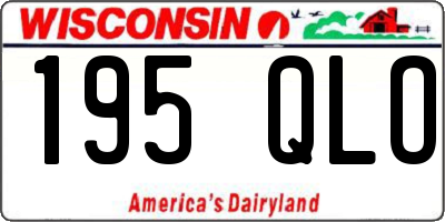 WI license plate 195QLO