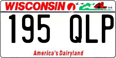 WI license plate 195QLP
