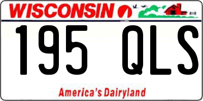 WI license plate 195QLS
