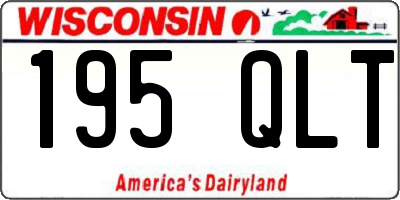 WI license plate 195QLT
