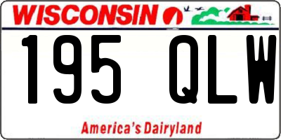 WI license plate 195QLW