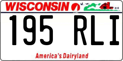 WI license plate 195RLI