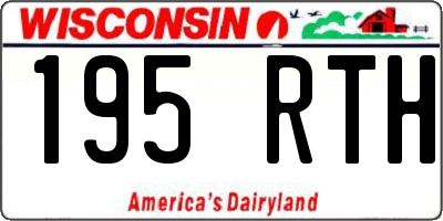 WI license plate 195RTH