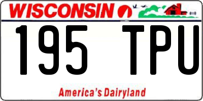 WI license plate 195TPU
