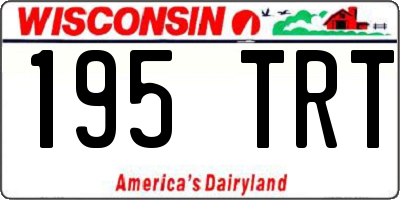 WI license plate 195TRT