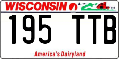 WI license plate 195TTB