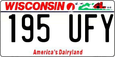 WI license plate 195UFY