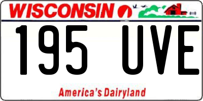 WI license plate 195UVE
