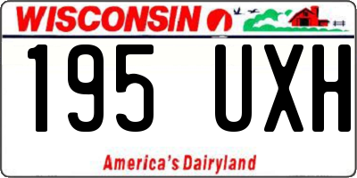 WI license plate 195UXH