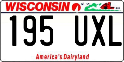 WI license plate 195UXL