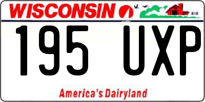 WI license plate 195UXP