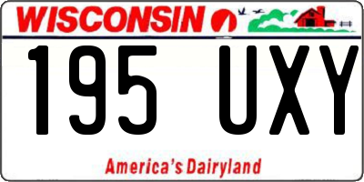 WI license plate 195UXY