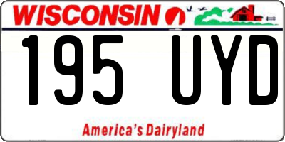 WI license plate 195UYD