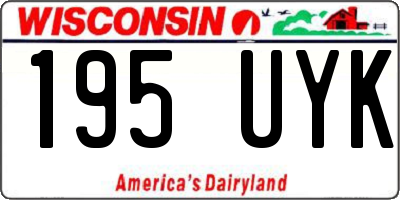 WI license plate 195UYK