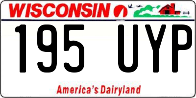 WI license plate 195UYP