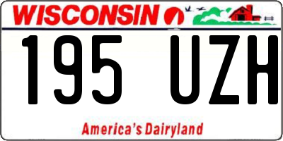 WI license plate 195UZH