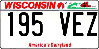 WI license plate 195VEZ