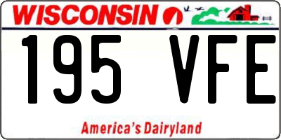 WI license plate 195VFE