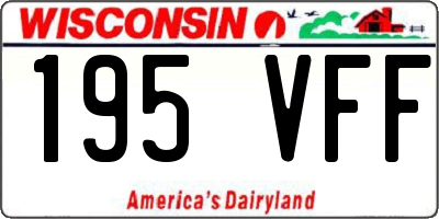 WI license plate 195VFF