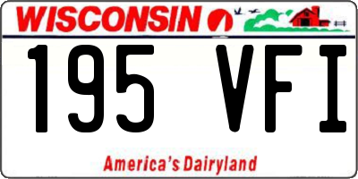 WI license plate 195VFI