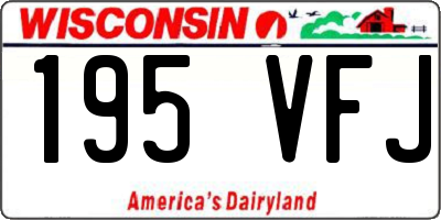 WI license plate 195VFJ