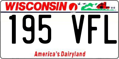 WI license plate 195VFL