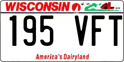 WI license plate 195VFT