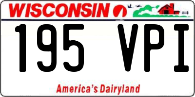 WI license plate 195VPI