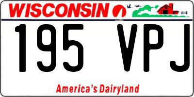 WI license plate 195VPJ