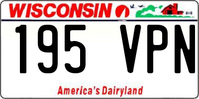 WI license plate 195VPN