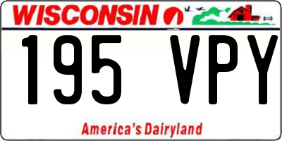 WI license plate 195VPY
