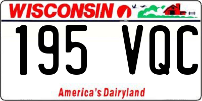 WI license plate 195VQC