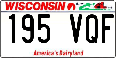 WI license plate 195VQF
