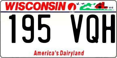 WI license plate 195VQH